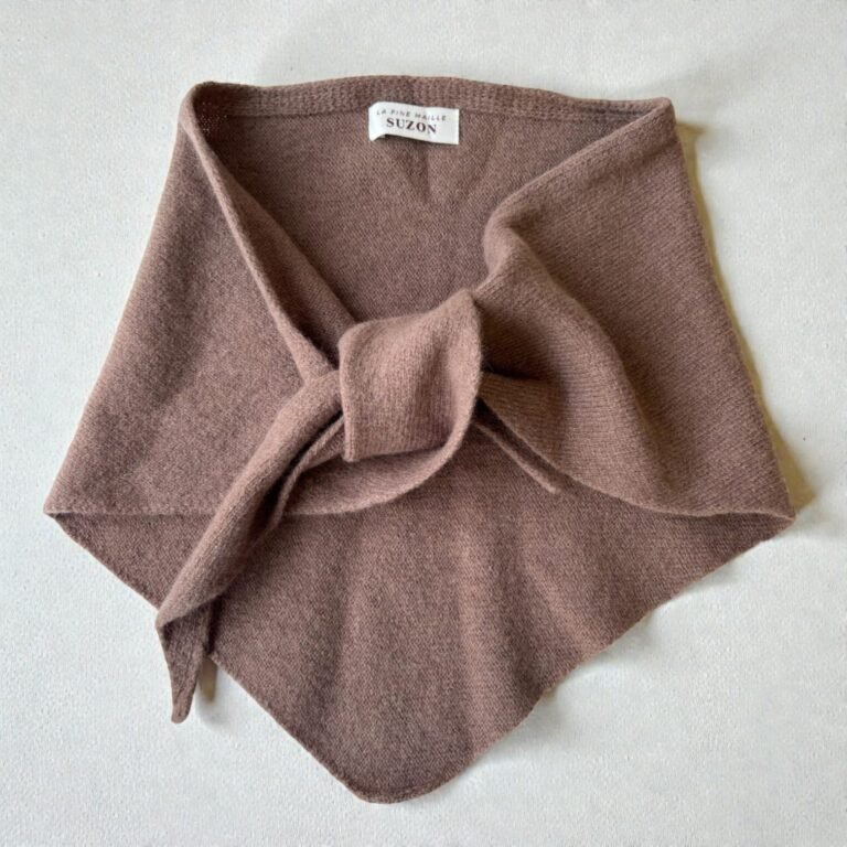Foulard triangle SUZON Marron chocolat - Les Lunettes de Pauline