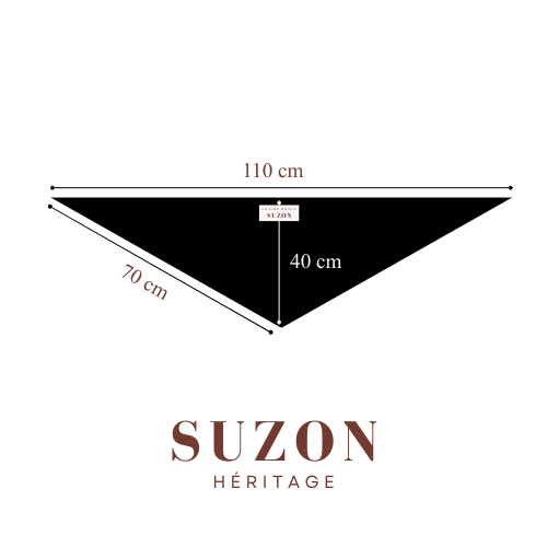 Foulard triangle SUZON Noir - Les Lunettes de Pauline