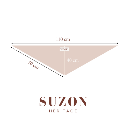 Foulard triangle SUZON 100% laine beige - Les Lunettes de Pauline