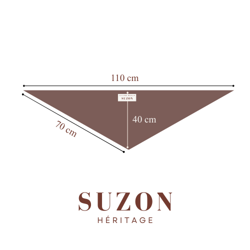 Foulard triangle SUZON 100% laine vert olive - Les Lunettes de Pauline
