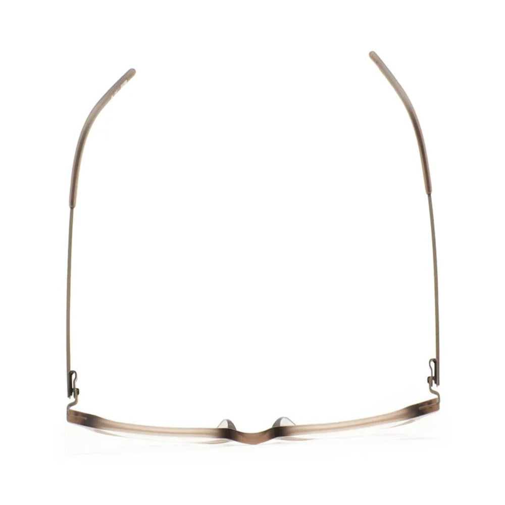 Kaleos Harper L Marron Cristal Mat 02 vue de dessus - Les Lunettes de Pauline