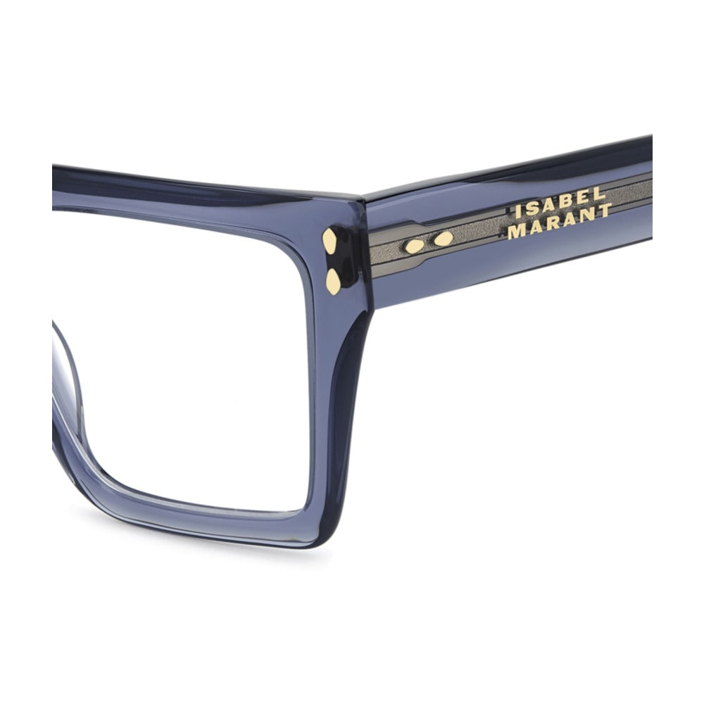 Isabel Marant IM 0175 Bleu Translucide PJP en détail des branches - Les Lunettes de Pauline