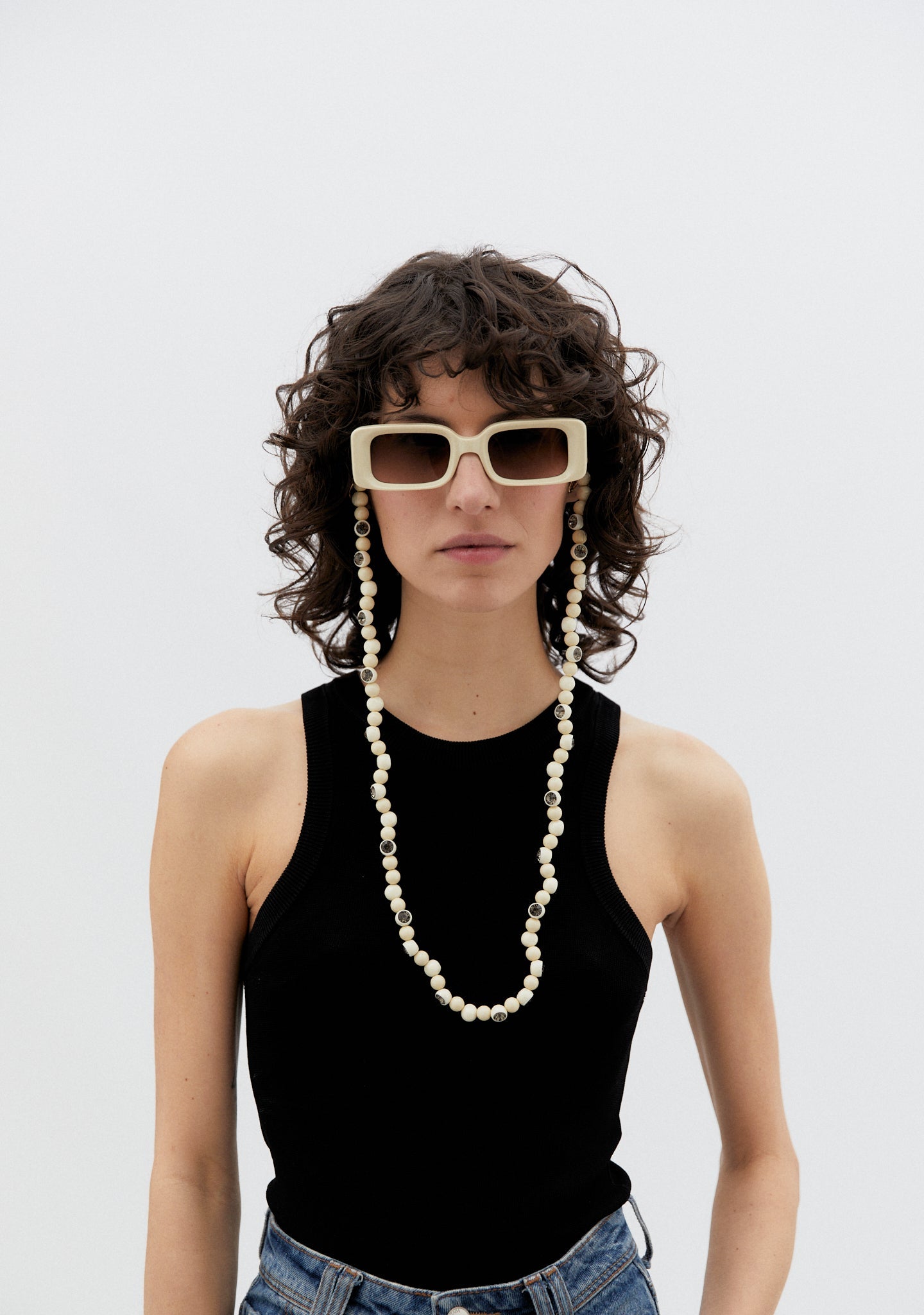 Kaleos Chaine Beige Strass - Les Lunettes de Pauline