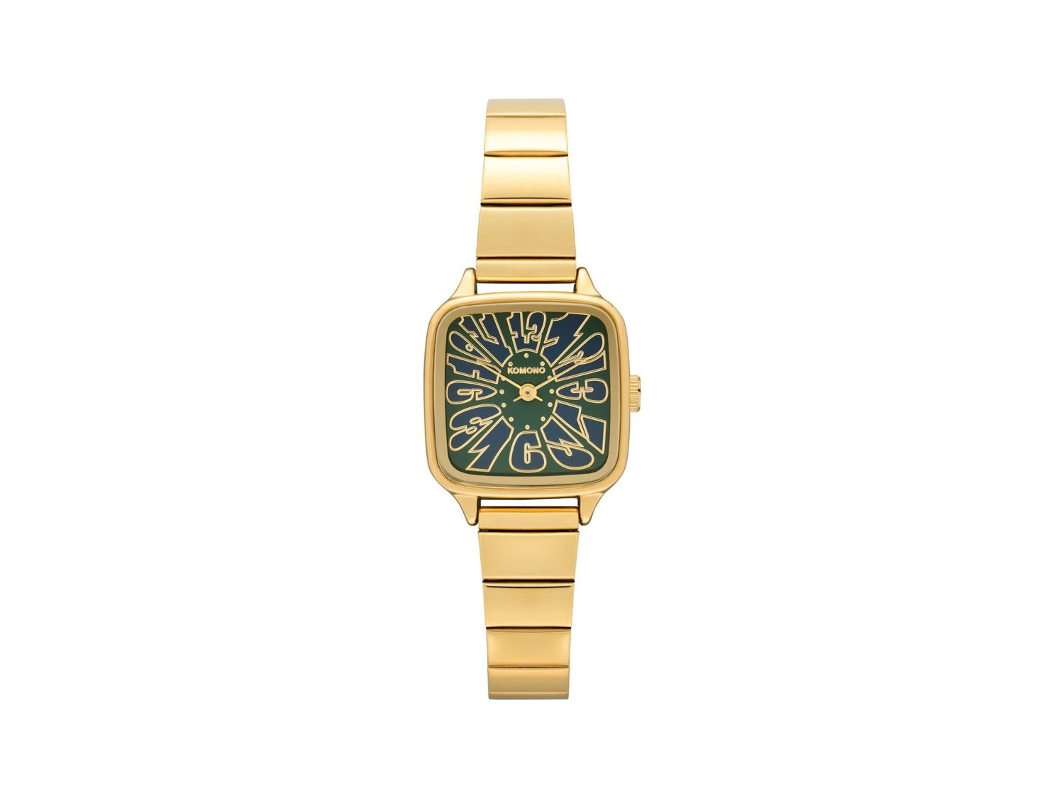 Komono Montre Flower Trak Gold Green - Les Lunettes de Pauline