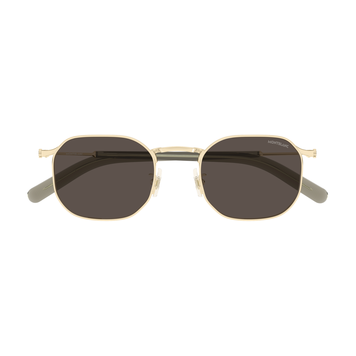 Montblanc Snowcap MB0459S Doré verres bruns 003 de face - Les Lunettes de Pauline