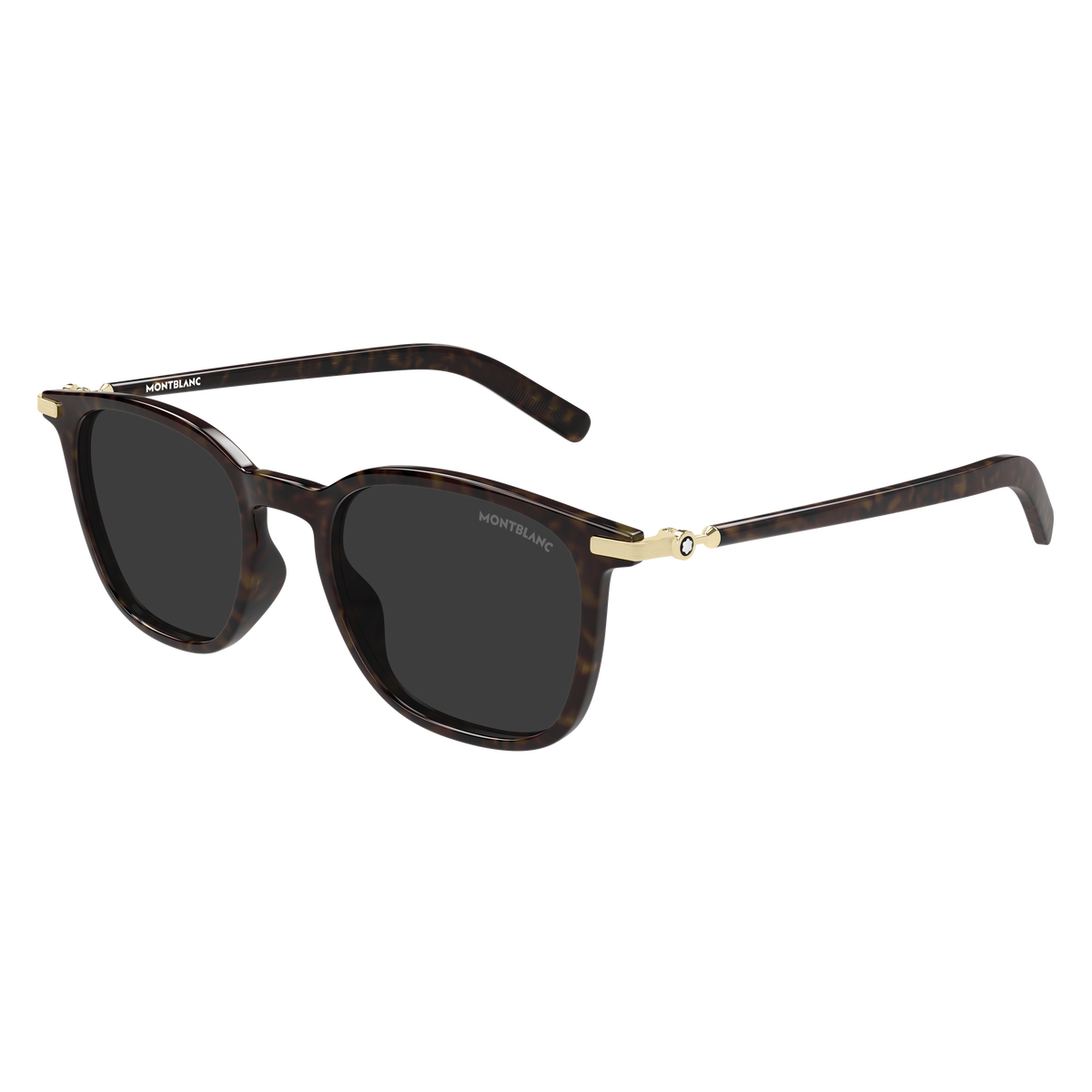 Montblanc Snowcap MB0460S Havane 003 de trois-quarts - Les Lunettes de Pauline