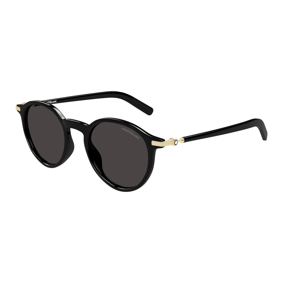 Montblanc Snowcap MB0461S Noir 001 de trois-quarts - Les Lunettes de Pauline
