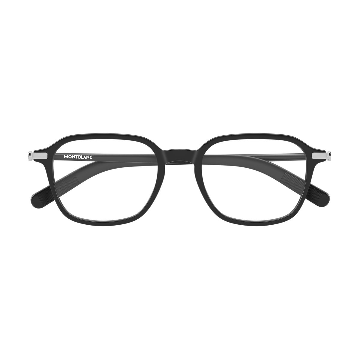 Montblanc Snowcap MB0462O Noir et Argent 002 de face - Les Lunettes de Pauline
