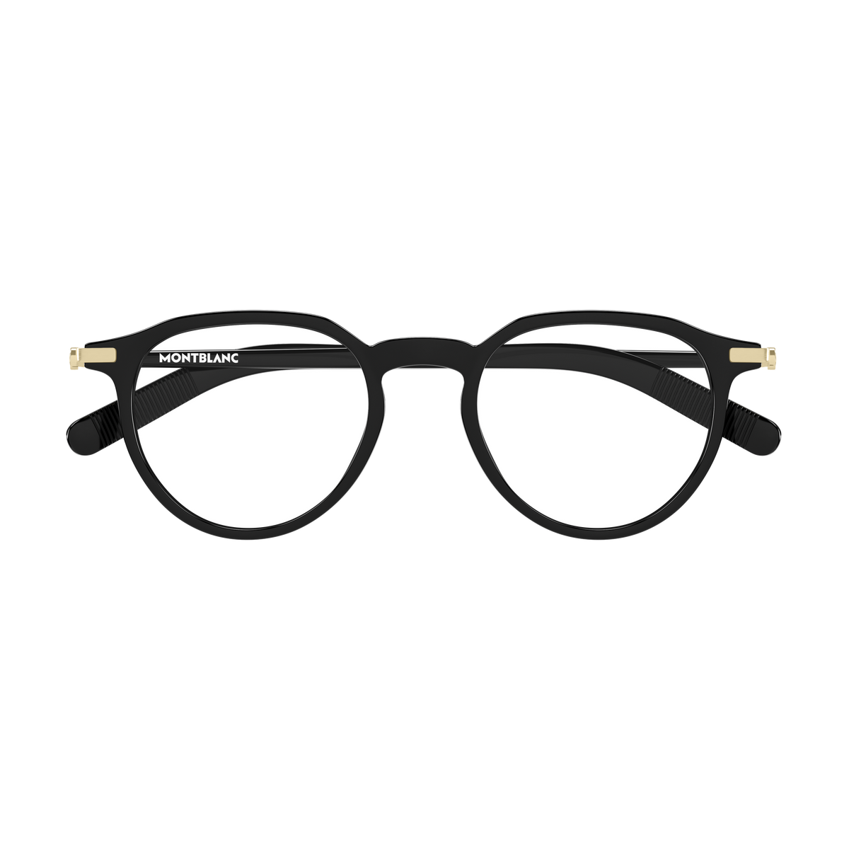 Montblanc Snowcap MB0495O Noir et Or 001 de face - Les Lunettes de Pauline