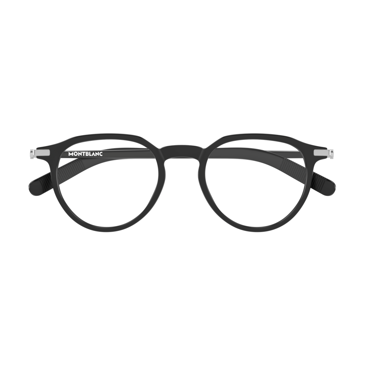 Montblanc Snowcap MB0495O Noir et Argent 002 de face - Les Lunettes de Pauline