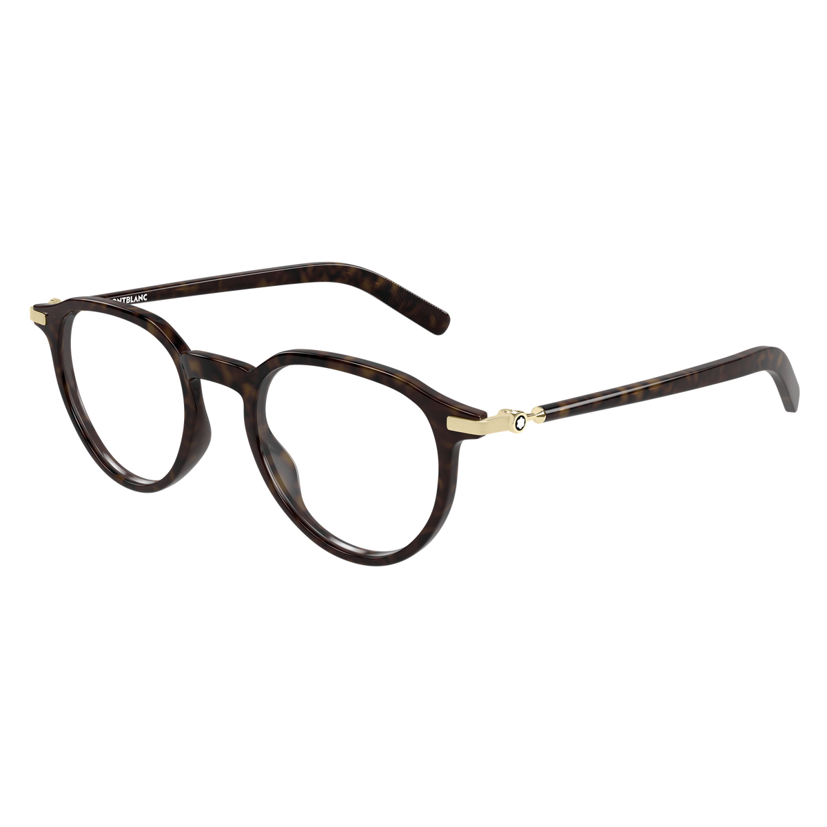 Montblanc Snowcap MB0495O Havane 003 de trois-quarts - Les Lunettes de Pauline