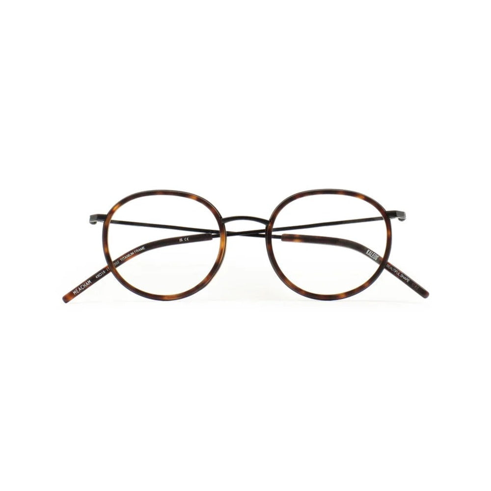 Kaleos Meacham Titane Havane Foncé Mat 02 de face - Les Lunettes de Pauline