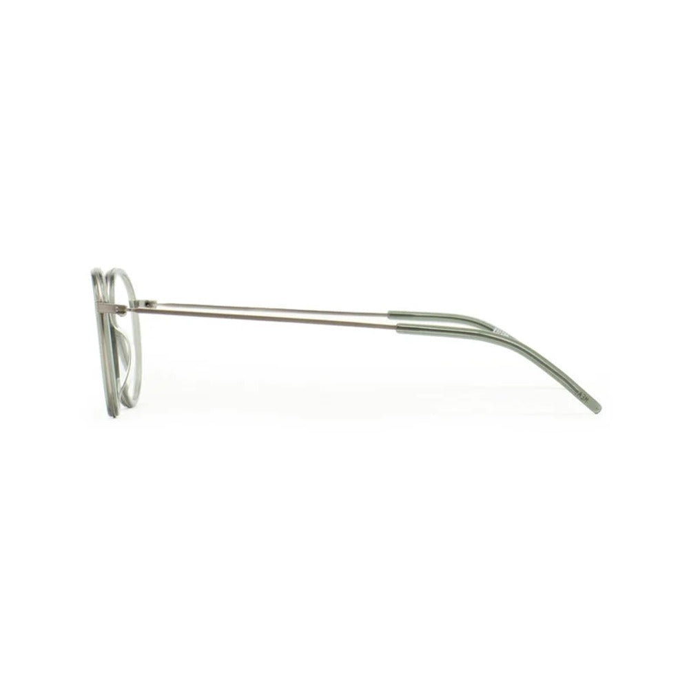 Kaleos Meacham Titane Kaki Cristal 03 vue de profil - Les Lunettes de Pauline