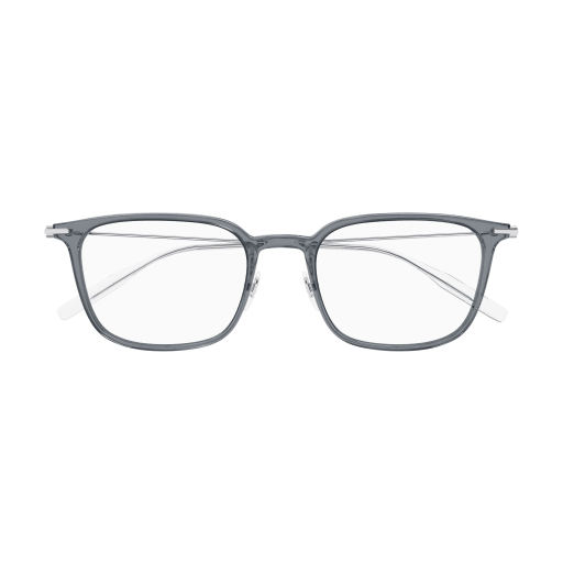 Montblanc MB0100O Gris Transparent 001 de face - Les Lunettes de Pauline