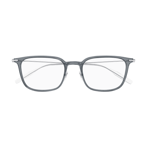 Montblanc MB0100O Gris Transparent 001 de face - Les Lunettes de Pauline