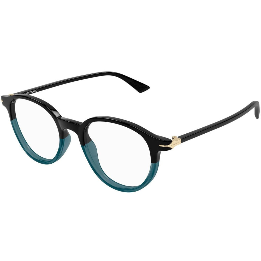 Montblanc MB0340O Noir Bleu Pétrole 003 - Les Lunettes de Pauline