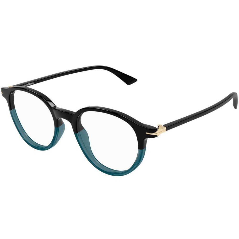 Montblanc MB0340O Noir Bleu Pétrole 003 - Les Lunettes de Pauline