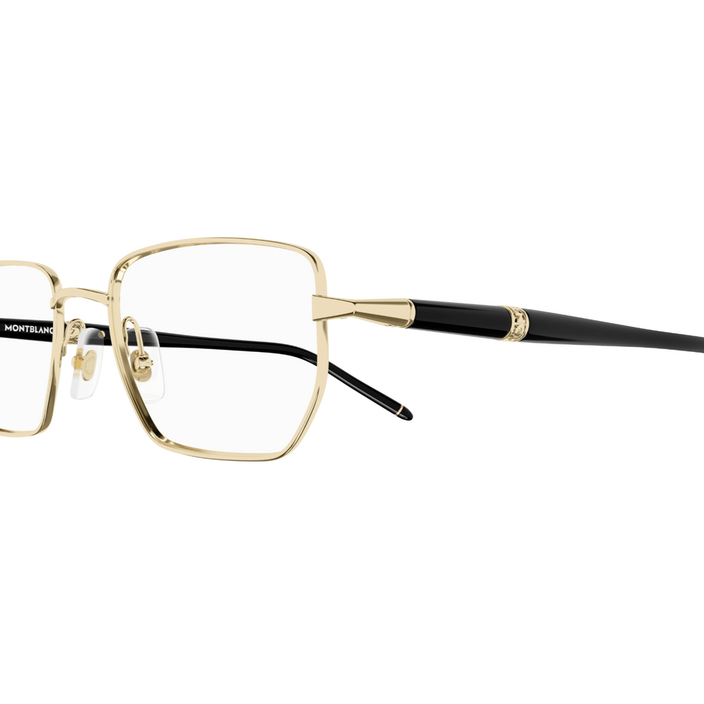 Montblanc MB0347O Doré 004, détail des branches - Les Lunettes de Pauline