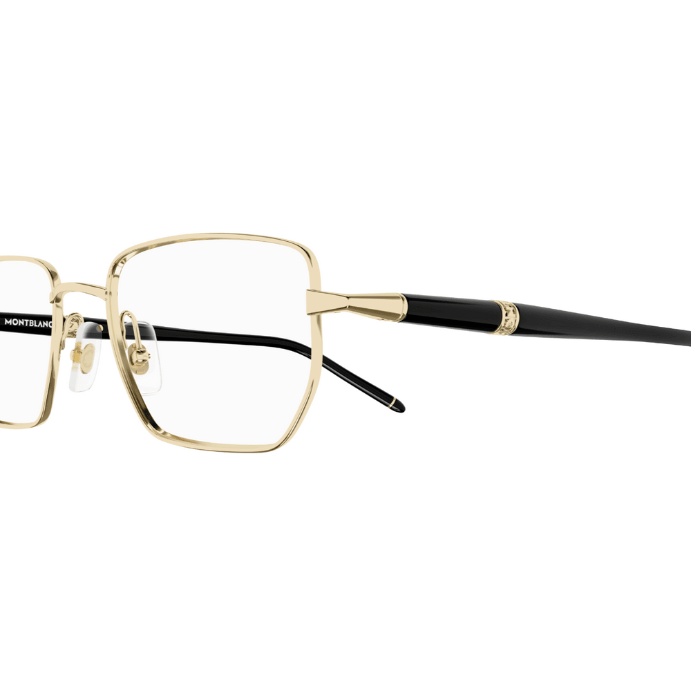 Montblanc MB0347O Doré 004, détail des branches - Les Lunettes de Pauline