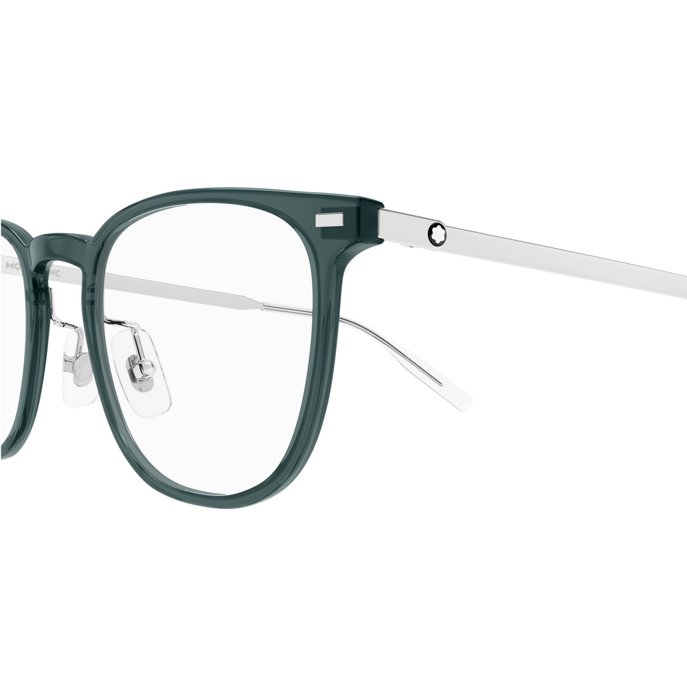Montblanc MB0393ON Vert Gris 004, détail des branches - Les Lunettes de Pauline