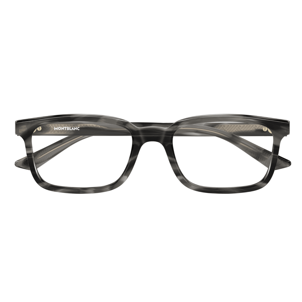 Montblanc MB0458OL Gris Écaille 009 de face - Les Lunettes de Pauline