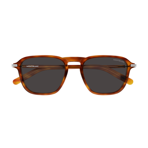 Montblanc MB0498S Écaille Argent 004 de face - Les Lunettes de Pauline