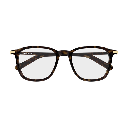 Montblanc MB0499O Écaille Doré 002 de face - Les Lunettes de Pauline