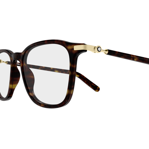 Montblanc MB0499O Écaille Doré 002, détail des branches - Les Lunettes de Pauline