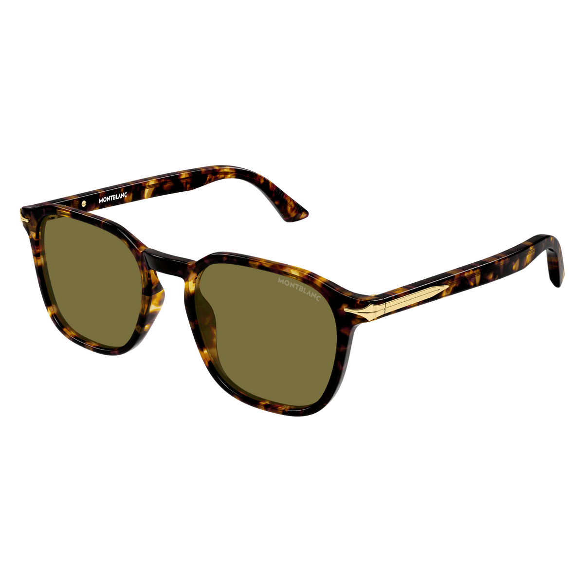 Montblanc MB0516S Écaille 003 de trois-quarts - Les Lunettes de Pauline