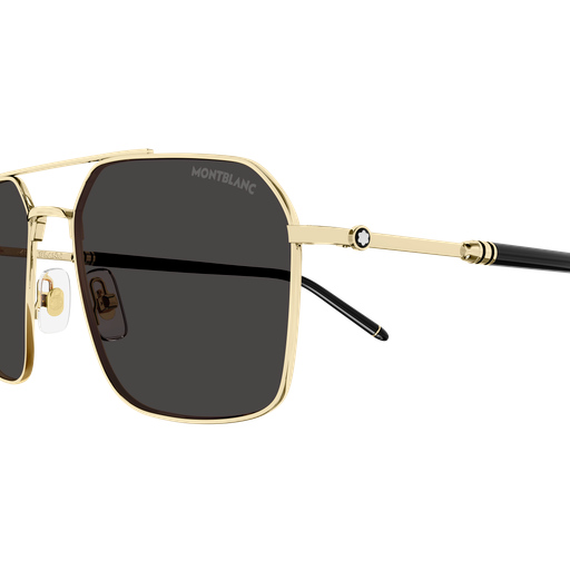 Montblanc MB0521S Doré 001, détail des branches - Les Lunettes de Pauline