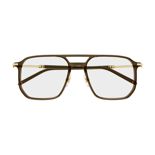 Montblanc MB0522O Marron Doré 003 de face - Les Lunettes de Pauline