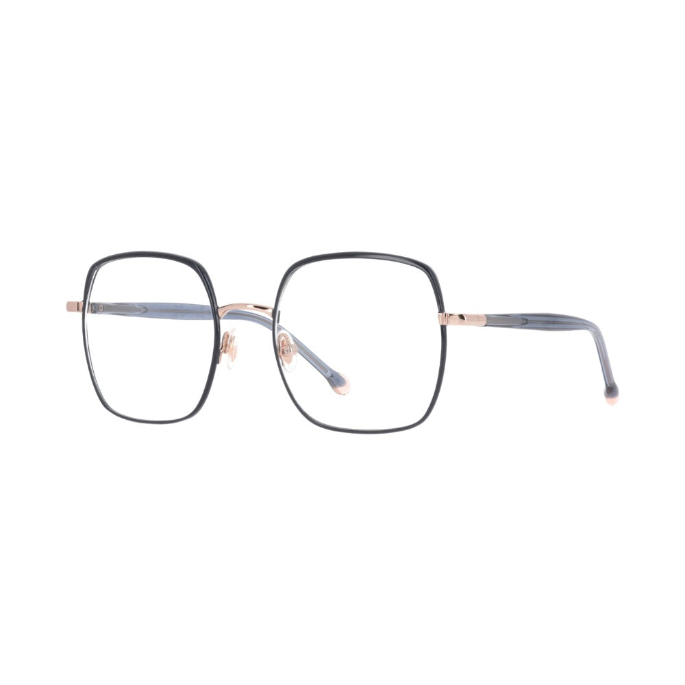 Nuxe Floral04 Laque Bleue et Or Rose BLOR de trois-quarts - Les Lunettes de Pauline