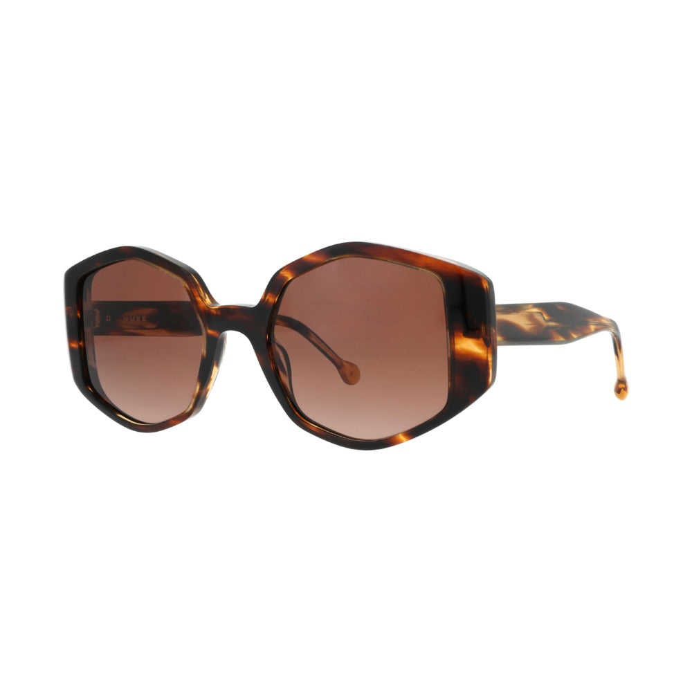 Nuxe Iconic05 Écaille Marron et Miel E569 de trois-quarts - Les Lunettes de Pauline
