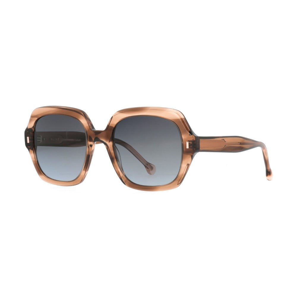 Nuxe Iconic06 Écaille Fumée Marron E587 de trois-quarts - Les Lunettes de Pauline
