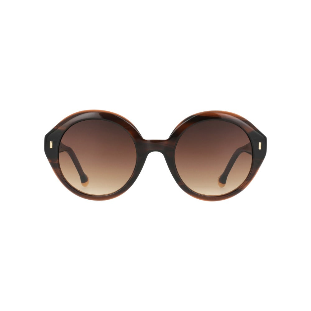 Nuxe Iconic07 Écaille Marron Fumé E730 de face - Les Lunettes de Pauline