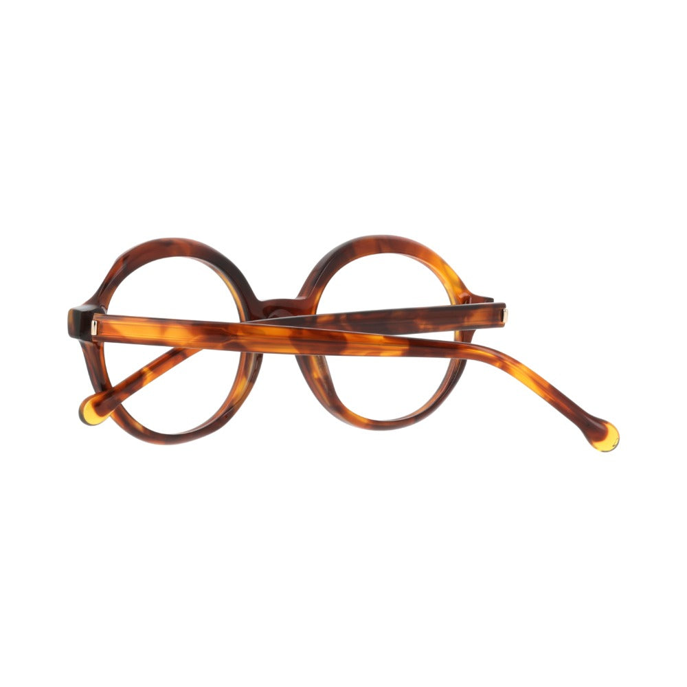 Nuxe Magnolia1 Écaille Mouchetée Caramel E792 en détail des branches - Les Lunettes de Pauline