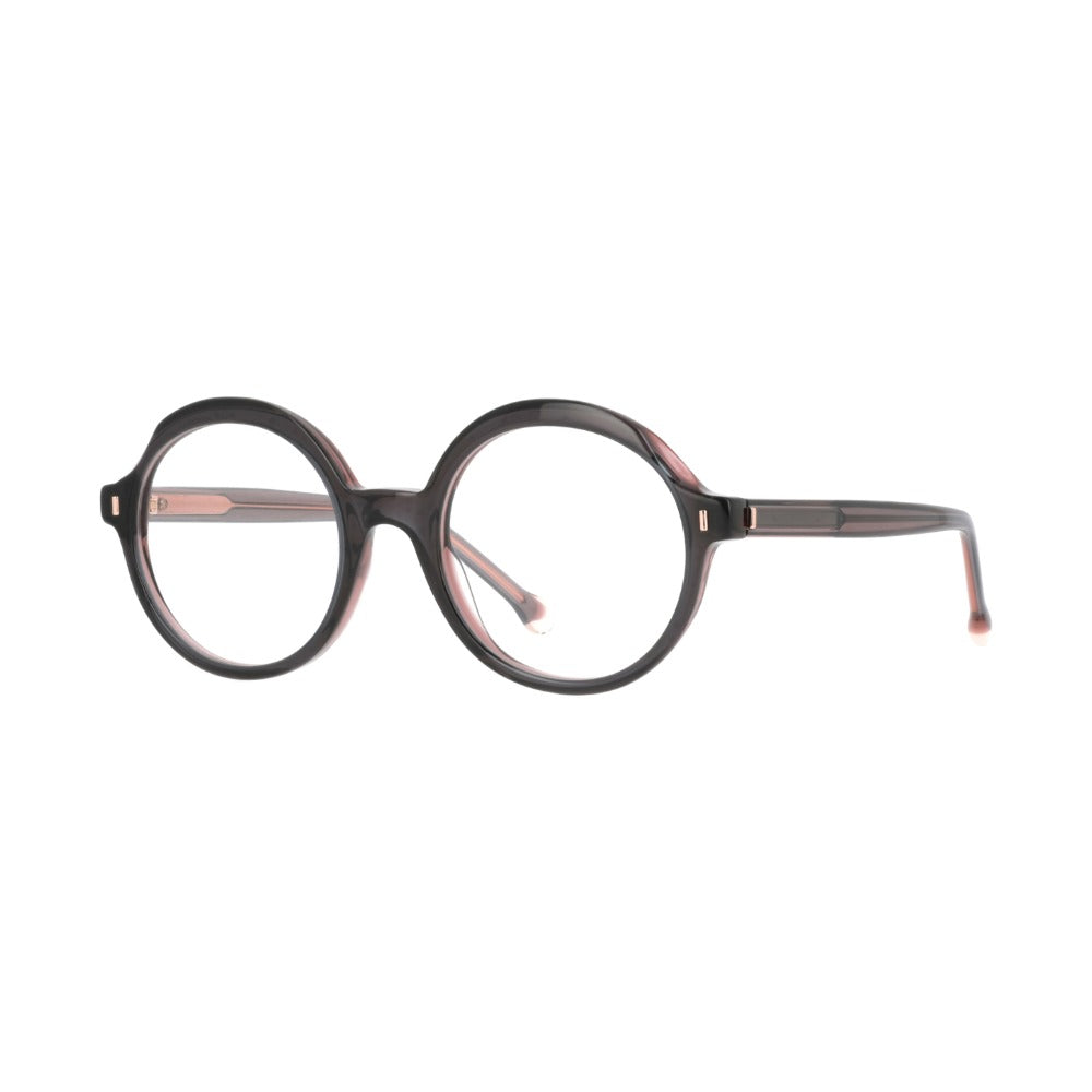 Nuxe Magnolia1 Corne Grise et Rose Pâle GRRS de trois-quarts - Les Lunettes de Pauline