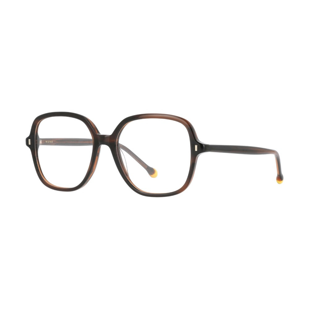 Nuxe Prodige01 Écaille Marron Fumé E730 de trois-quarts - Les Lunettes de Pauline