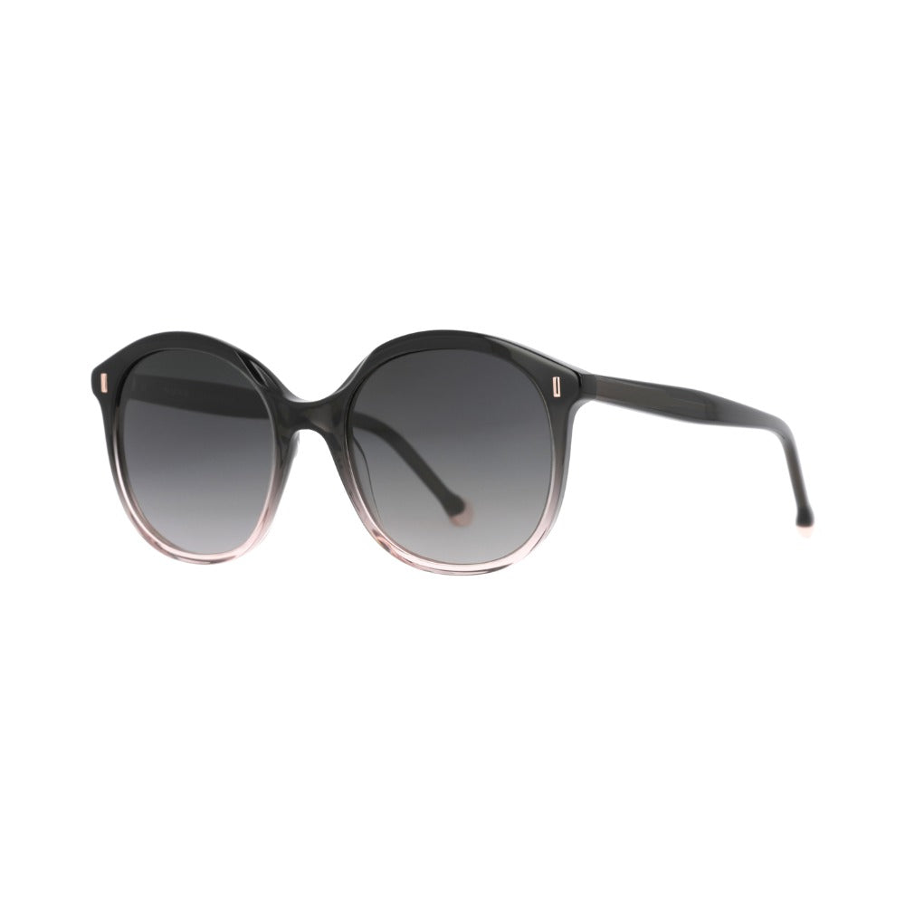 Nuxe Soyeuse7 Corne Grise et Rose Pâle GRRS de trois-quarts - Les Lunettes de Pauline