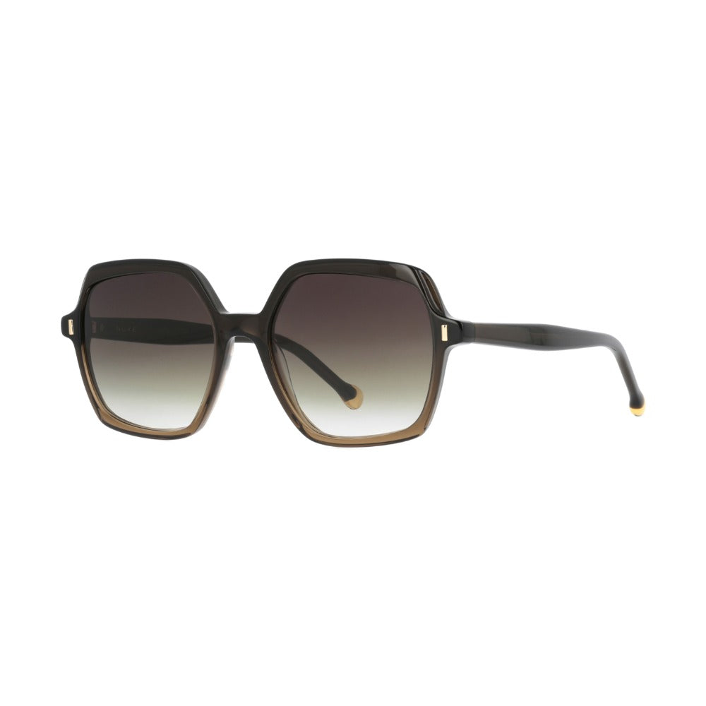 Nuxe Soyeuse8 Brun Foncé et Cristal Beige BRBE de trois-quarts - Les Lunettes de Pauline