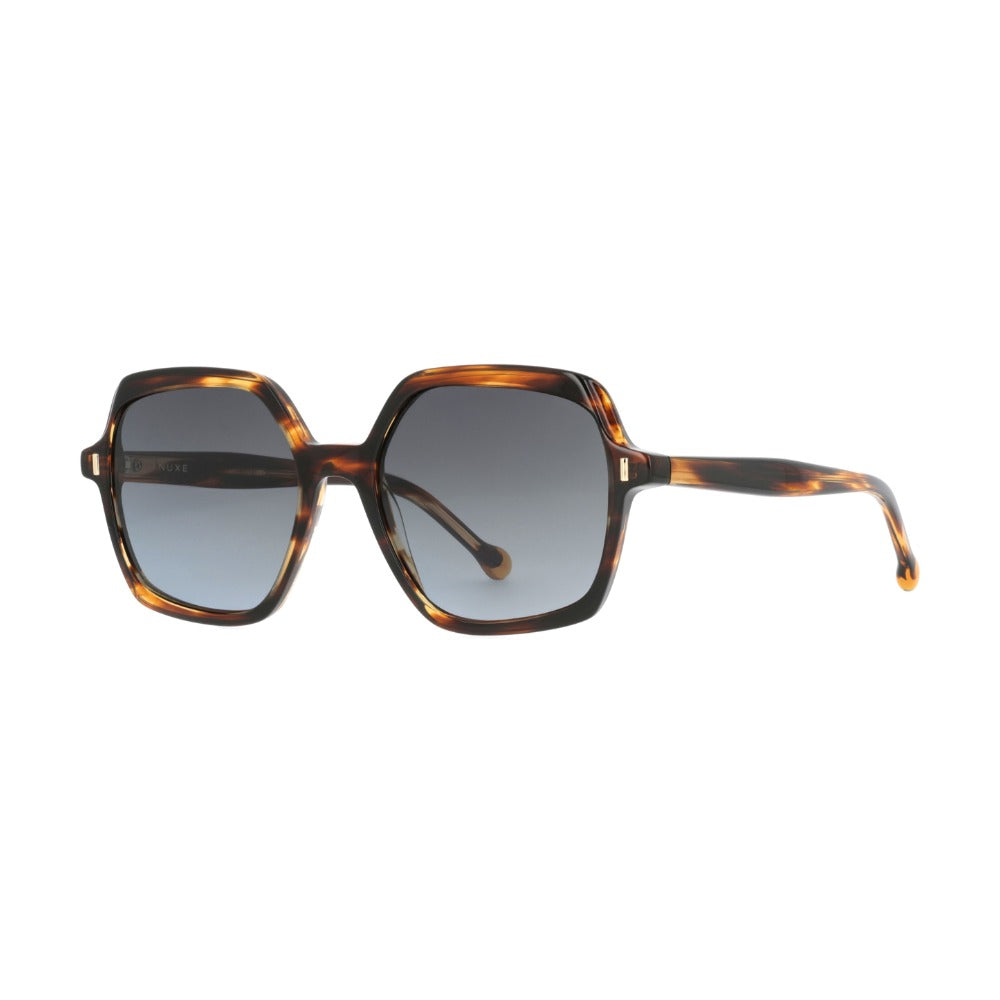 Nuxe Soyeuse8 Écaille Marron et Miel E569 de trois-quarts - Les Lunettes de Pauline