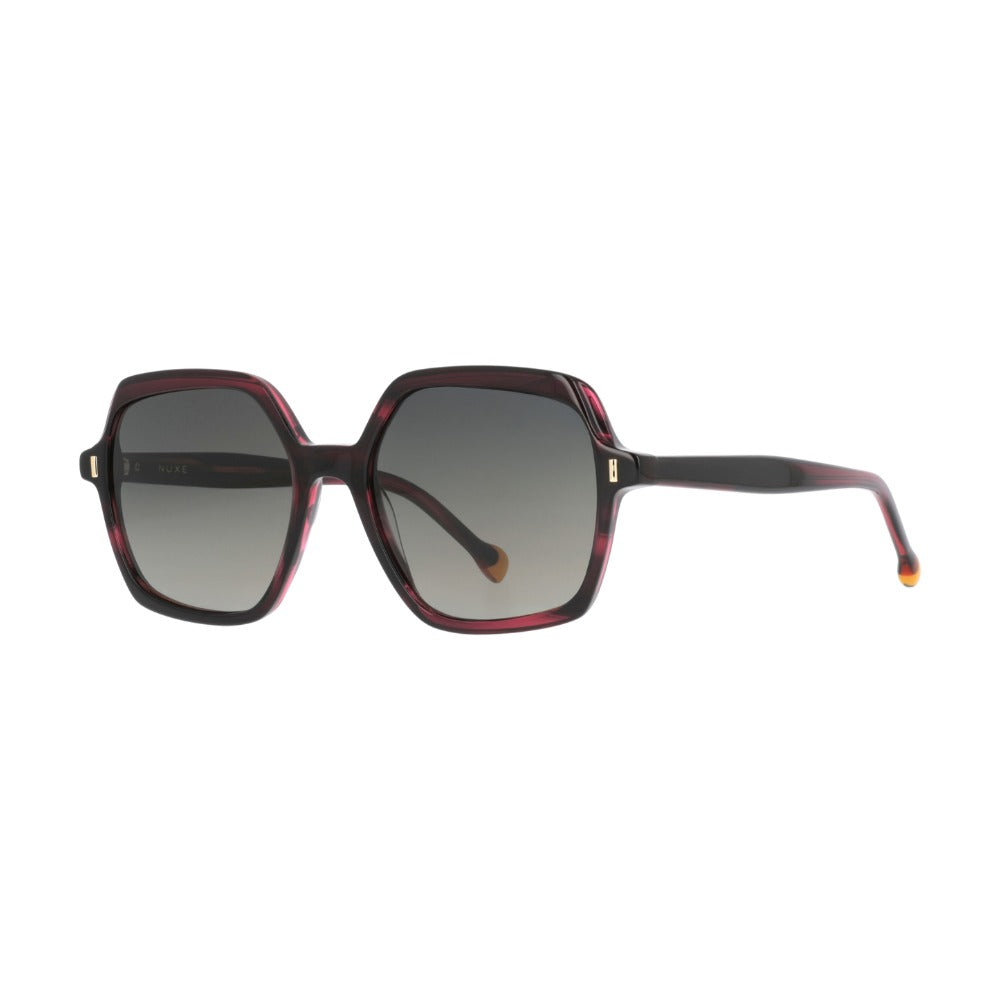 Nuxe Soyeuse8 Écaille Rose Foncé Fumé E619 de trois-quarts - Les Lunettes de Pauline