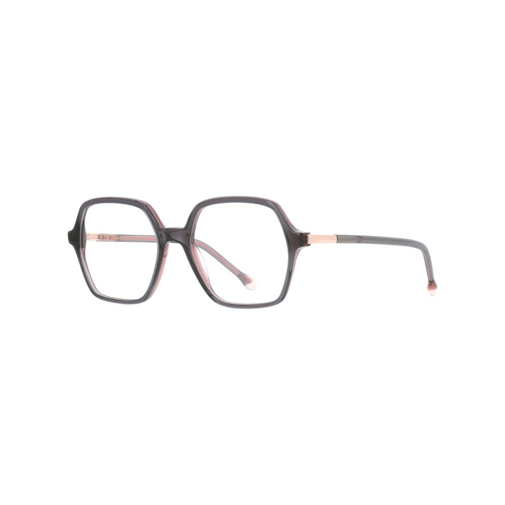 Nuxe Sublime02 Corne Grise et Rose Pâle GRRS de trois-quarts - Les Lunettes de Pauline