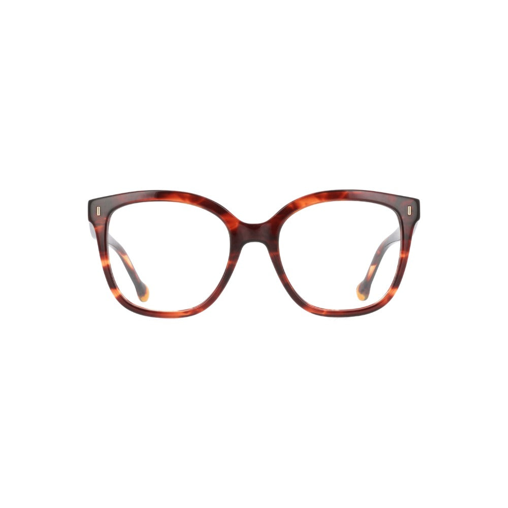 Nuxe Tsubaki08 Écaille Vagues Havane Rouge E022 de face - Les Lunettes de Pauline