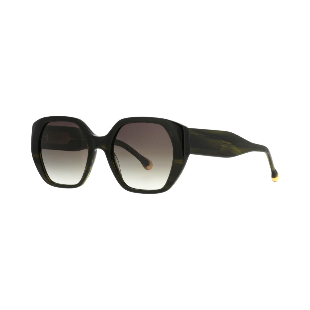 Nuxe Unique02 Écaille Texturée Verte E700 de trois-quarts - Les Lunettes de Pauline