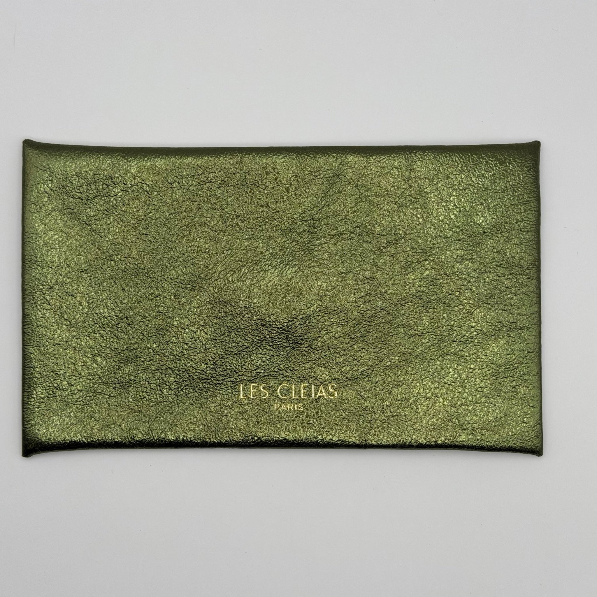 Pochette Origimi L en cuir kaki - Les Lunettes de Pauline