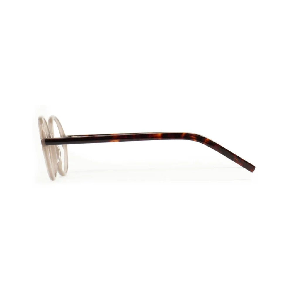 Kaleos Russo Marron Laiteux 04 vue de profil - Les Lunettes de Pauline