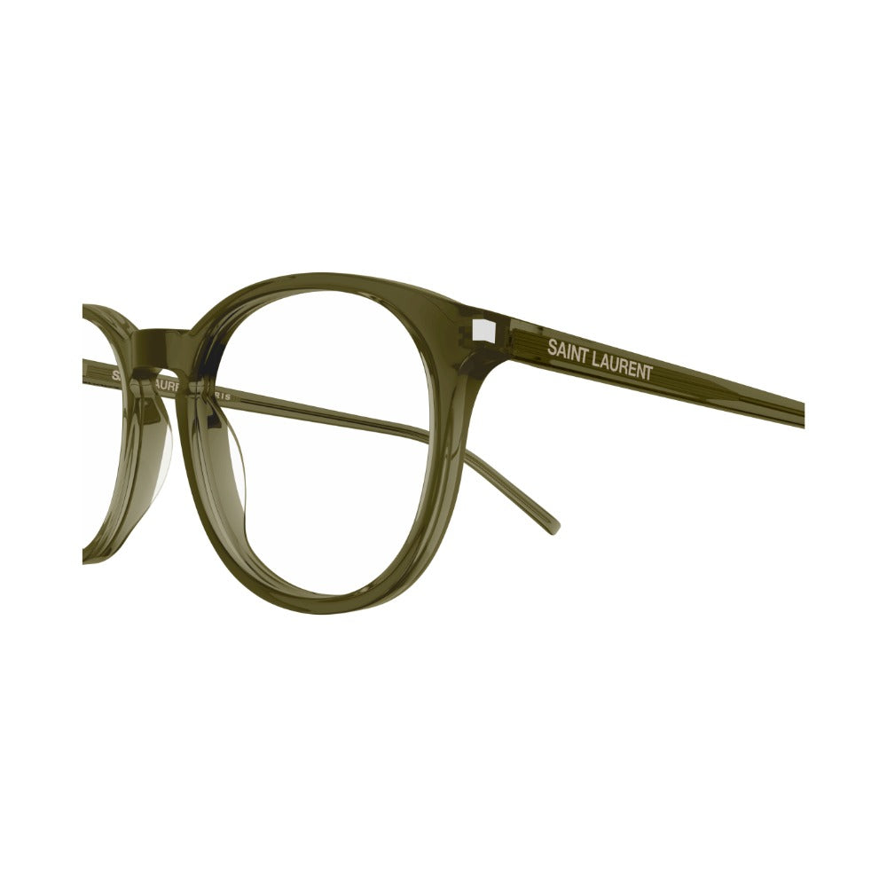Saint Laurent Corner Angle SL 106 Vert 014 vue de profil - Les Lunettes de Pauline