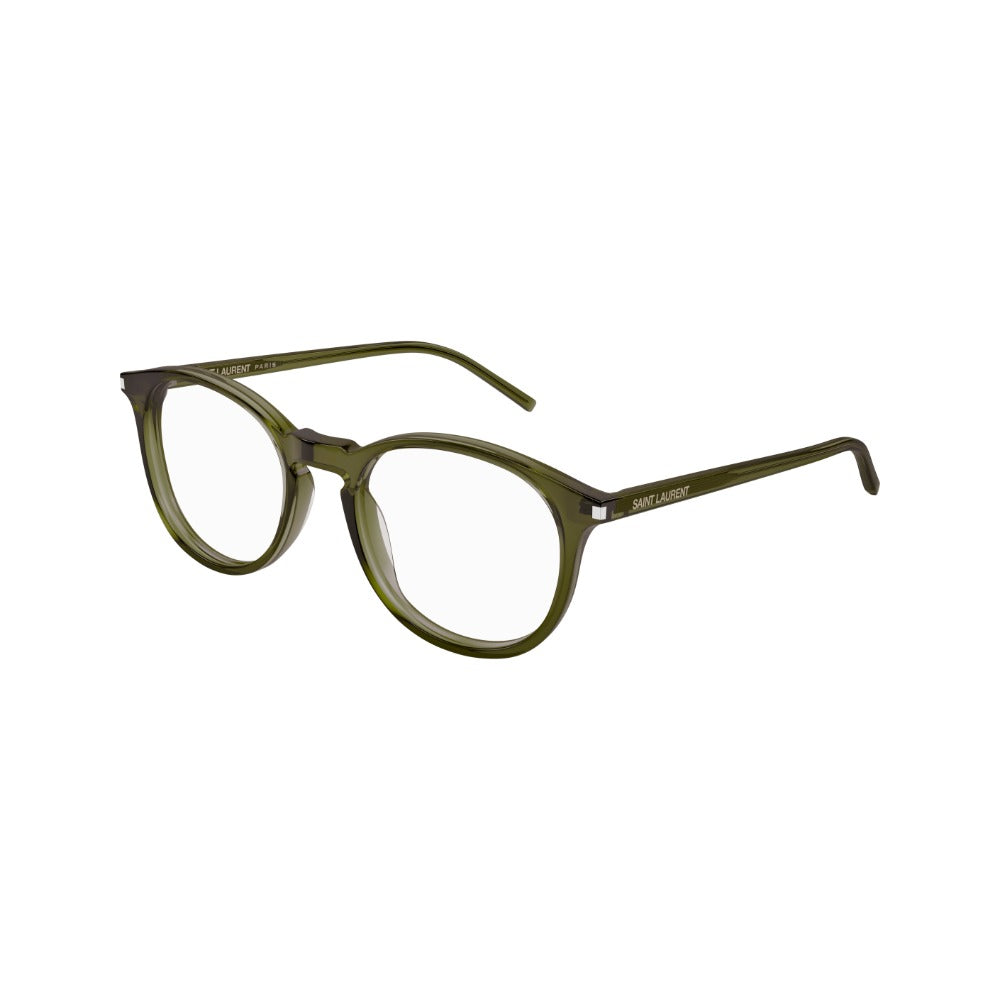 Saint Laurent Corner Angle SL 106 Vert 014 vue trois-quarts - Les Lunettes de Pauline