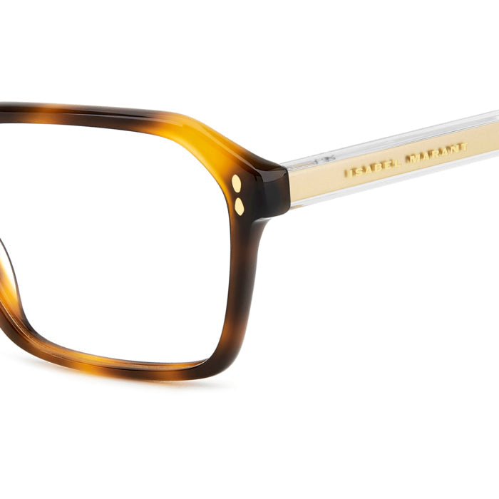 Isabel Marant IM 0204 Havane Or 2IK en détail des branches - Les Lunettes de Pauline